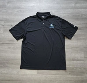 Nike Golf Dri Fit Anderson Golf Classic Short Sleeve Collared Black Polo XL - Picture 1 of 9
