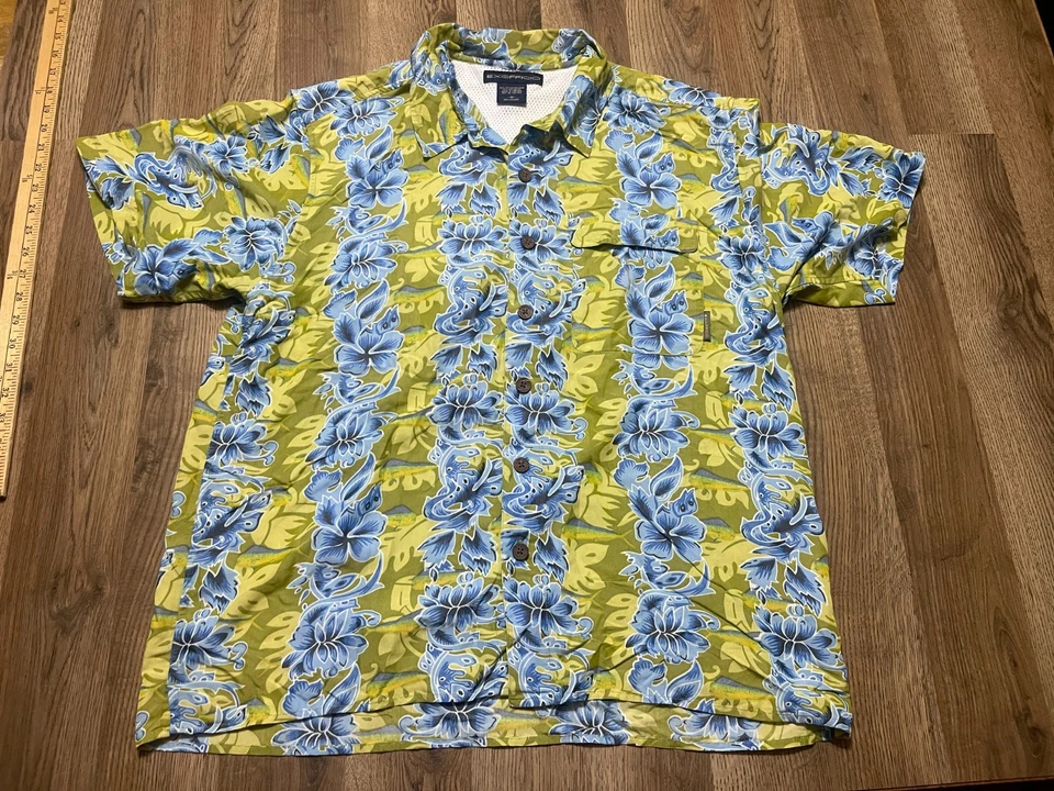 Exoffiio Shirt, Men's Size Medium, Blue Green, Button Up Shirt - Image 1 of 4
