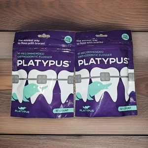 Platypus Orthodontic Flossers for Braces, 30 Count (Pack of 2) Ortho Picks - Picture 1 of 2