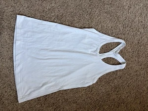 Lululemon Lightweight Racerback Athletic Tank Size 8-10 White - Picture 1 of 6