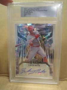 Zach Neto 2023 Leaf Metal Auto Crystal Earth Pre-Production Proof Encased 1/1 - Picture 1 of 2