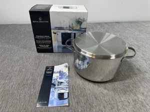 Cazuela de utensilios de cocina profesional Royal Doulton con tapa 5 qt acero inoxidable sin usar LEER - Imagen 1 de 16