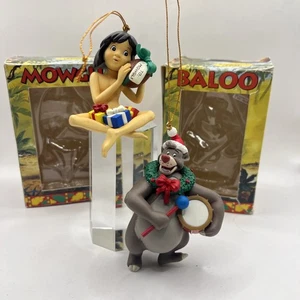 1996 Grolier Disney's The Jungle Book MOWGLI & BALOO Ornaments First Issue VTG - Picture 1 of 12