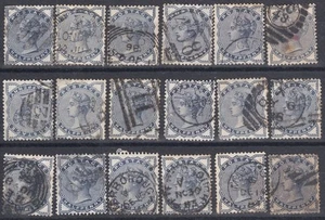 GB QV 1883 1/2d SLATE BLUE SG187 SELECTION - Picture 1 of 1