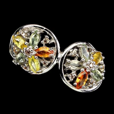 Anello in argento sterling 925 marchesa zaffiro zaffiro gemma gioiello misura 7 - Immagine 1 di 4