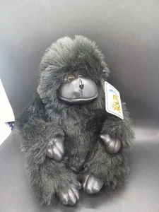 Realistischer sitzender schwarzer Gorilla/Affe Stofftier der Marke Royal - Bild 1 von 11