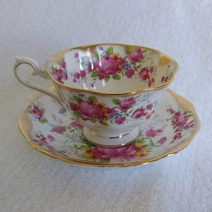 Royal Albert England Pink Roses tazza da tè/caffè @ piattino Bone China set vintage NUOVO - Foto 1 di 14