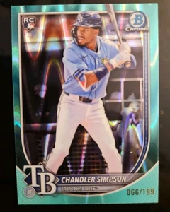 2025 Bowman Chrome #18 Chandler Simpson Aqua Lava rifrattore / 199 radiocomandato  - Foto 1 di 3