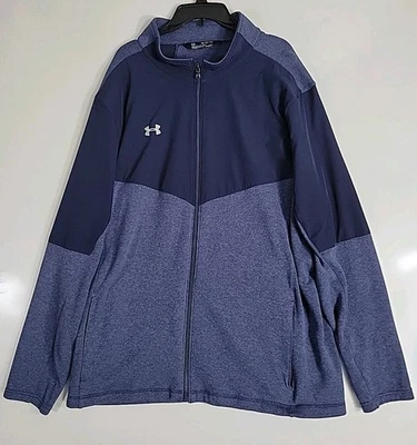 CHAQUETA Under Armour Para Hombres 3XL AZUL Polar Cold Gear Cremallera Completa Foto 1 de 4
