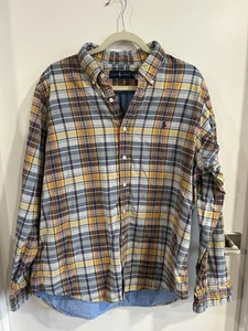 Polo Ralph Lauren Plaid Double Layer Lined Long Sleeve Button Down Shirt Mens XL - Picture 1 of 5
