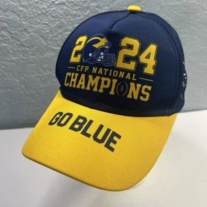 Michigan Wolverines Playoff 2024 CFP Champions Clean Up Adjustable Hat - Picture 1 of 7