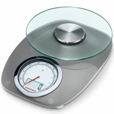 Soehnle Vintage / Retro Style Digital/Analogue Kitchen Scales 5Kg Capacity Grey - image 1 of 4