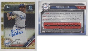 2019 Bowman Chrome Prospects HTA Gold Shimmer Refractor /50 Robinson Ortiz Auto