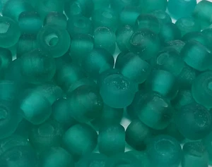 100 pcs Vintage Glass Pony Beads Craft Crow Beads 6mm x 9mm Large Made in India - Picture 1 of 30