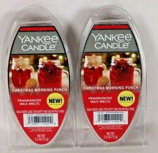 NEW YANKEE CANDLE CHRISTMAS MORNING PUNCH FRAGRANCED WAX MELTS 2.6 OZ.- LOT OF 2