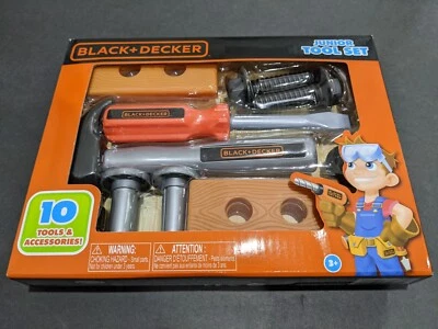 Juego de herramientas de juego Black & Decker Junior de 10 piezas: NUEVO en caja Foto 1 de 4