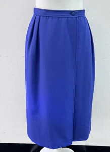 Emanuel Ungaro Vintage Button Side Wrap Over The Knee Skirt Made in Italy - Picture 1 of 10