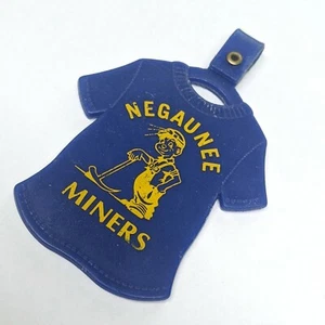 Vintage Negaunee Miners Blue T-Shirt Keychain 3" x 2.5" (Michigan) - Picture 1 of 4