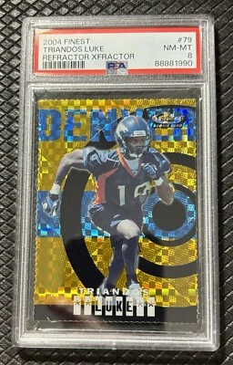 TRIANDOS LUKE 2004 Topps Finest #79 Gold Xfractor Rookie /5 Denver Broncos RC - Image 1 of 2