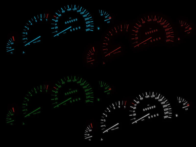 LETRONIX LED Velocímetro Iluminación Color Opel Vectra B Omega B Frontera B SIN SOLDADURA Foto 1 de 1