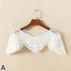 Lady Lace Cape Bolero Blouse Hollow Out Shrug Bridal Wedding Decor Shawl Fashion - Picture 1 of 14