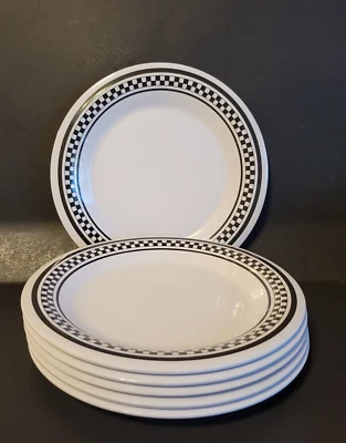 6 G.E.T. Placas de melamina WP-9 9,25" blanco y negro. Foto 1 de 4