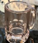 miniature Beer Mug Heavy pink tint Glass vtg dollhouse
