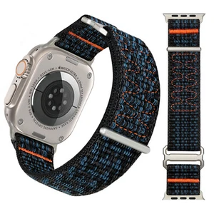 For Apple Watch Ultra Series 10 9 8 7 6 5 4 SE 3 2 Sport Loop Nylon Elastic Band - Picture 1 of 13