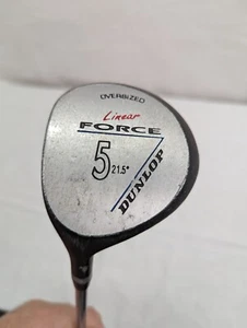 DUNLOP LINEAR FORCE OVERSIZED 5 WOOD 21.5* POWER POINT R-FLEX STEEL SHAFT LH 42" - Picture 1 of 8