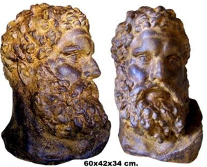Sculpture Statue Home Decor Figurine Bust Greek Olympian God Hercules XXL Rusty - Picture 1 of 1