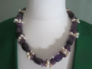 Collana vintage ametista e perle - Foto 1 di 5