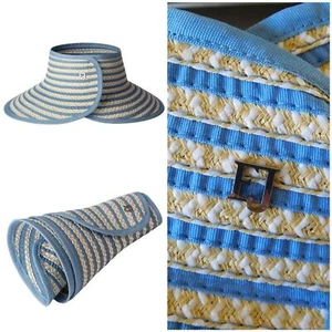 đź’•ERIC JAVITSđź’• Brooke Packable Squishee Visor ~ UPF50+ Blue Mix One Size NWT - Picture 1 of 14