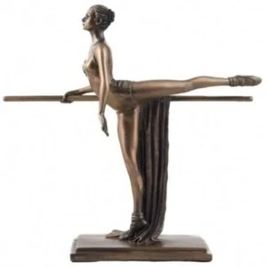 Estatuilla de ballet escultura estilo Art Deco bailarina de bronce fundido en frío - Imagen 1 de 3