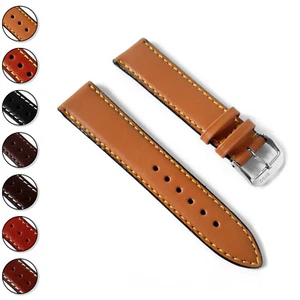 Genuine Russian Juchten Leather Watch Band Strap - 16 18 19 20 22mm - Picture 1 of 25
