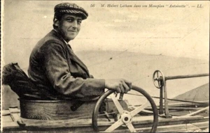 Hubert LATHAM, Aviator, in his Monoplane Antoinette; 1910s Pioneer Aviation; NM - Picture 1 of 2