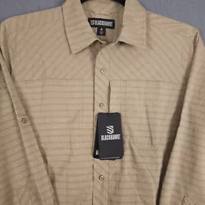 Blackhawk Shirt Mens Medium Dark Stone Purpose Tac Flow 2.0 Long Sleeve Button - Picture 1 of 15