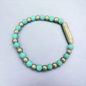 Armband mit Magnetverschluss Türkis Blau und Silber - Bild 1 von 6