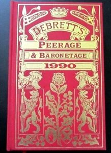 DEBRETT'S PEERAGE & BARONETAGE 1990 (English text) 9780333388471 Very Good - Imagen 1 de 1