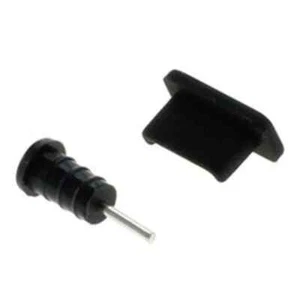 10 LOT NOIR anti-poussière cache capuchon bouchon universel USB type C et jack - Photo 1 sur 1