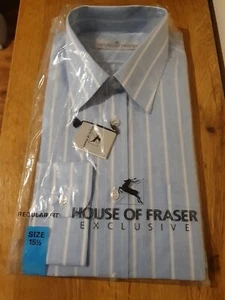 Vintage House Of Fraser Men's Shirt Size 15.5 New - Picture 1 of 7