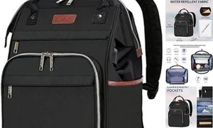 15.6 Inch Laptop Backpack for Women, Computer Travel Business Work Bag, Water - Picture 1 of 7