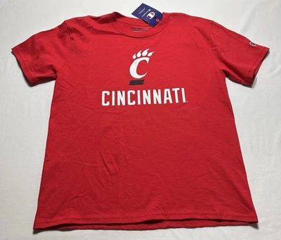 Camisa Juvenil Cincinnati Bearcats Champion Talla Grande Manga Corta Roja Nueva con Etiquetas Nueva Foto 1 de 4