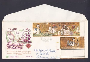 1970 CAPTAIN COOK BI-CENTENARY FULL SET DECIMAL STAMP ROYAL FIRST DAY COVER #P61 - Picture 1 of 1