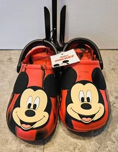 Zuecos rojos Mickey Mouse personajes pequeños unisex talla 9/10 nuevos con etiquetas - Imagen 1 de 5