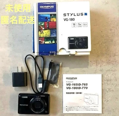 OLYMPUS STYLUS VG-180 Black Digital Camera 16MP 5x Zoom Compact Model - Image 1 of 4