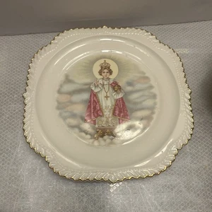 Plato religioso vintage niño de Praga con Jesús vestido como rey - Imagen 1 de 5