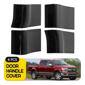 Interior Door Handle Panel Cover Trim Bezel For Ford F150 2015-20 Carbon Fiber T - Picture 1 of 12
