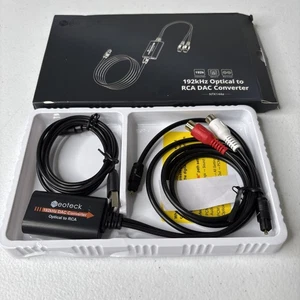 Neoteck DAC 192KHZ Converter SPDIF Optical to RCA Cable Audio Adapter 3ft T11 - Picture 1 of 5