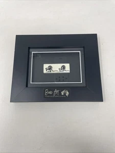 1 arte de hueso de canguro Murra Wolka pintado a mano enmarcado Australia 7,5"×6 - Imagen 1 de 7