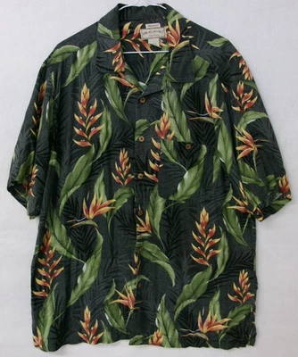Boca Classics Silk Island Wear Floral Hawaiian Men's Shirt Large - Image 1 of 3